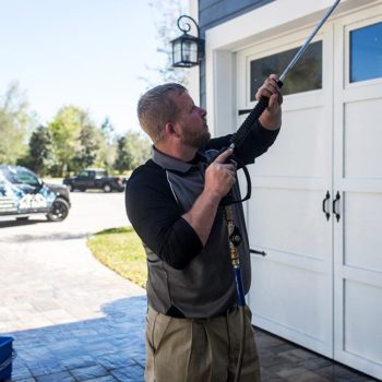 Pressure Washing the House