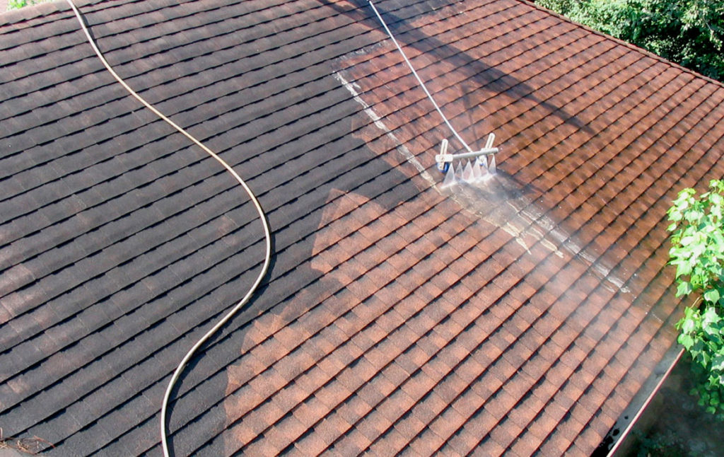 Pressure Washing the Roof